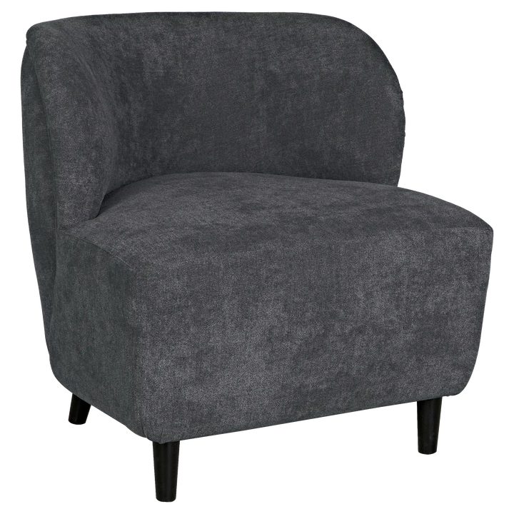 American Home Furniture | Noir - Laffont Chair with Grey Fabric