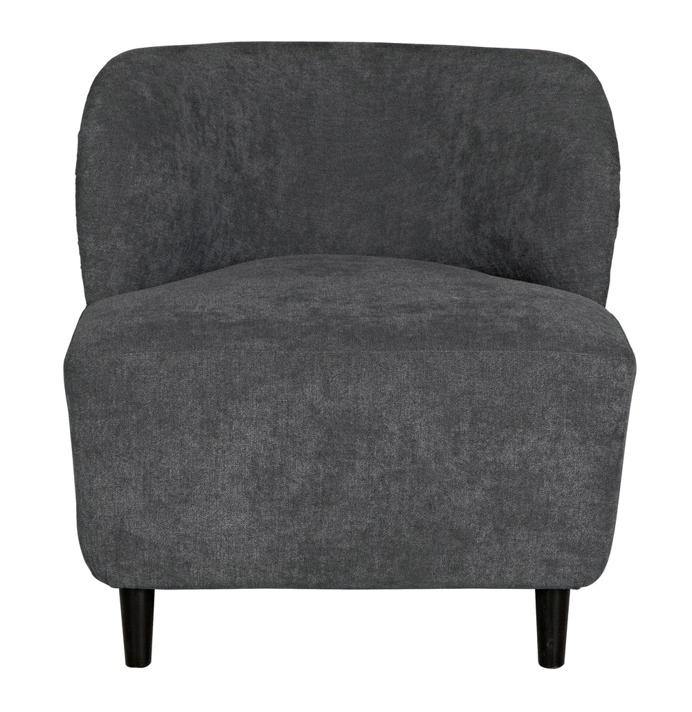 American Home Furniture | Noir - Laffont Chair with Grey Fabric