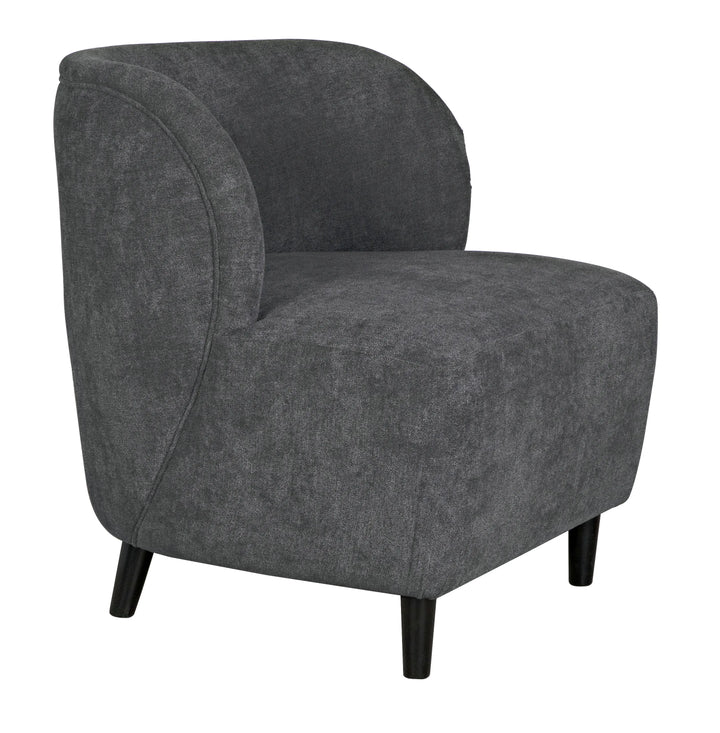 American Home Furniture | Noir - Laffont Chair with Grey Fabric