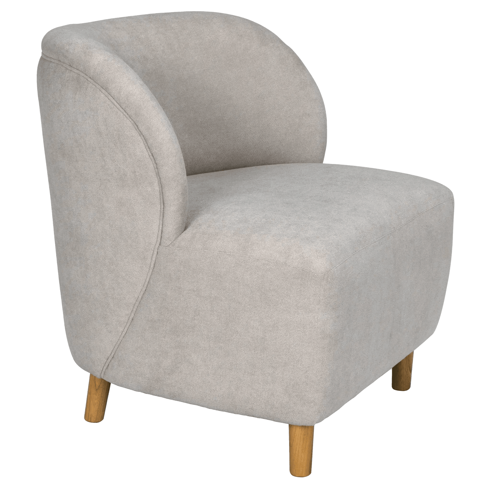 Noir Laffont Chair with Wheat Fabric ACCENT + LOUNGE CHAIRS