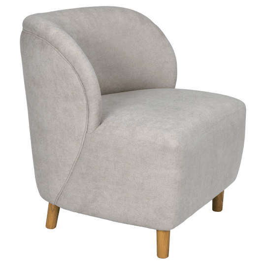 Noir Laffont Chair with Wheat Fabric ACCENT + LOUNGE CHAIRS