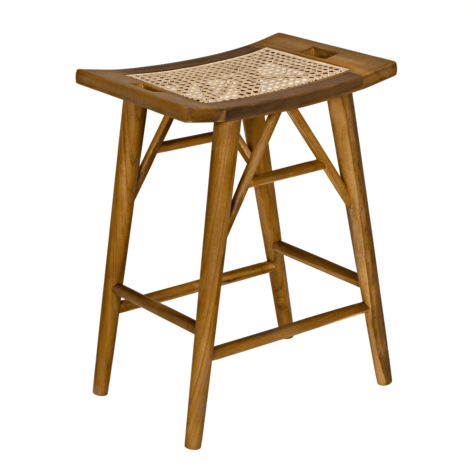Noir Murphy Counter Stool, Teak BAR STOOLS + COUNTER STOOLS
