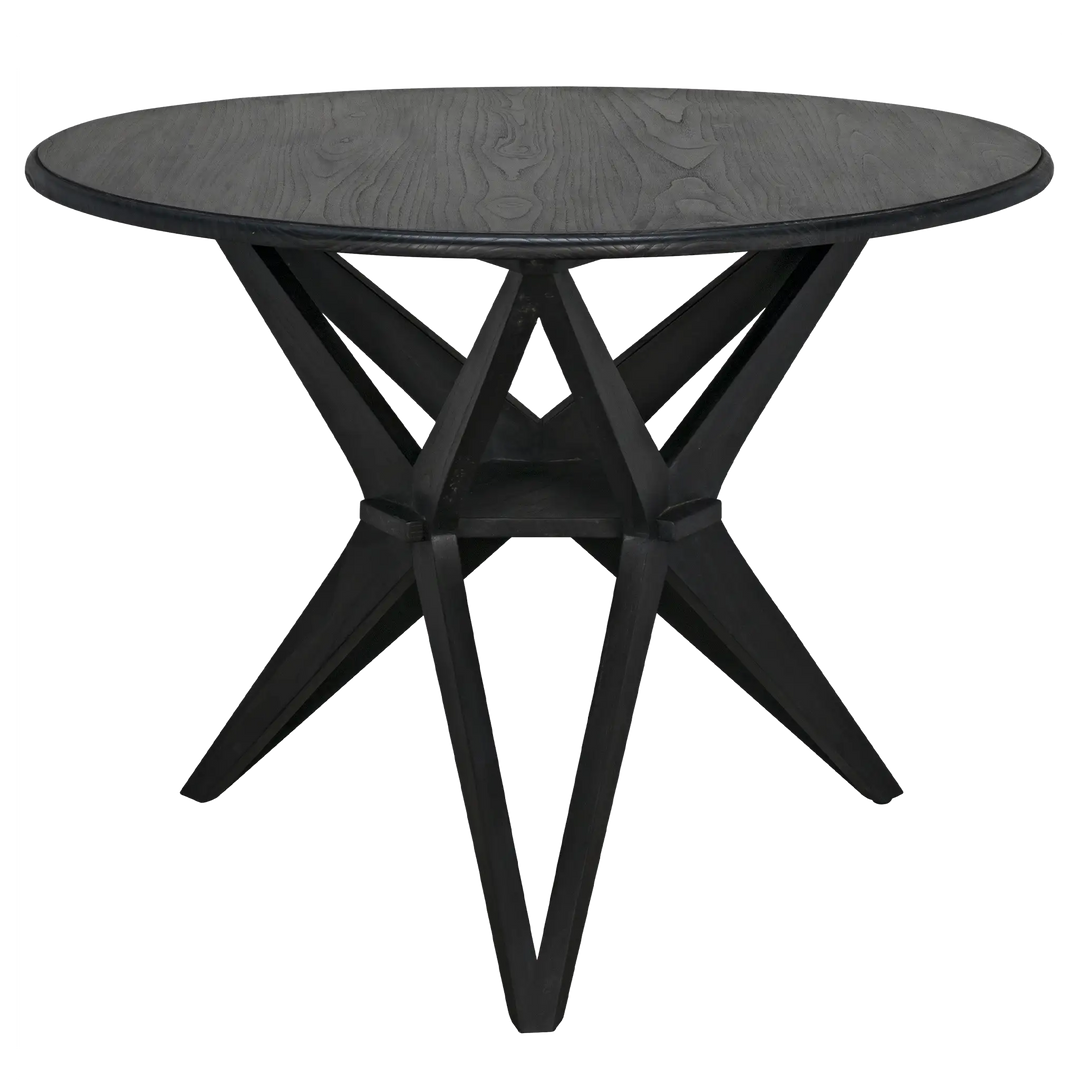 American Home Furniture | Noir - Victor Dining Table, Charcoal Black