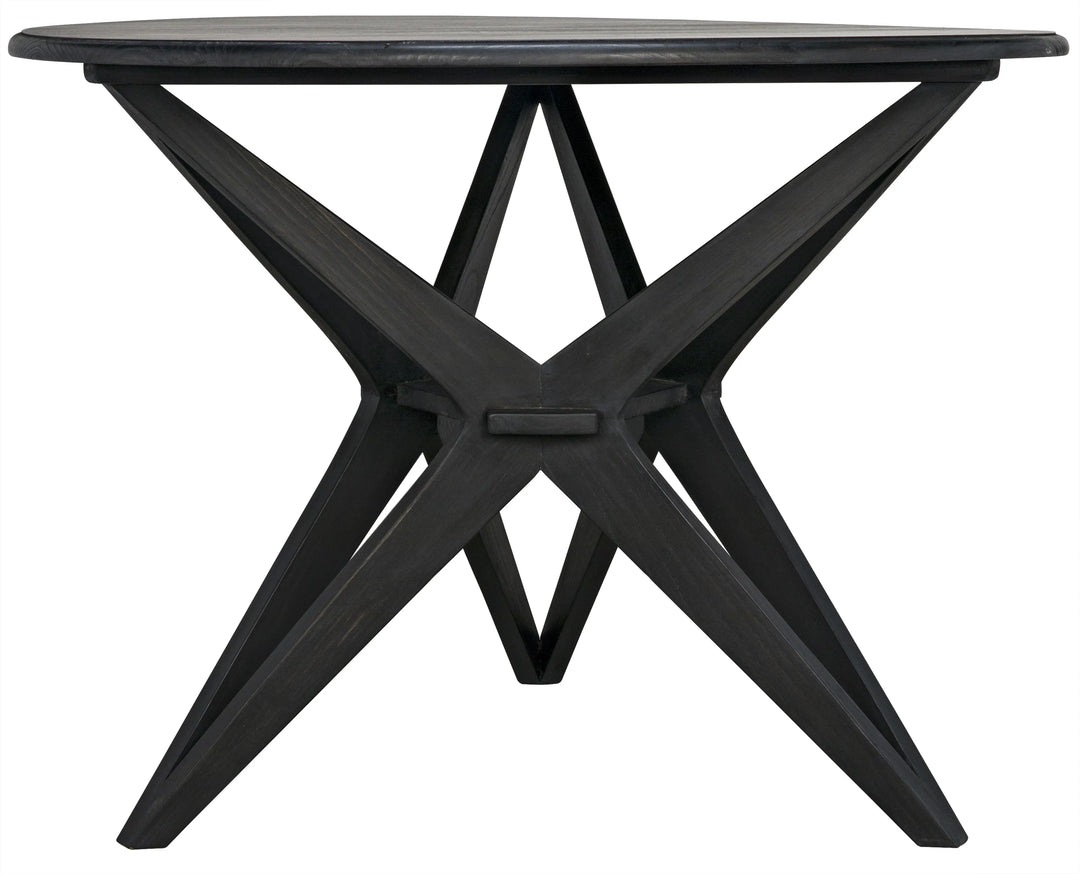 American Home Furniture | Noir - Victor Dining Table, Charcoal Black