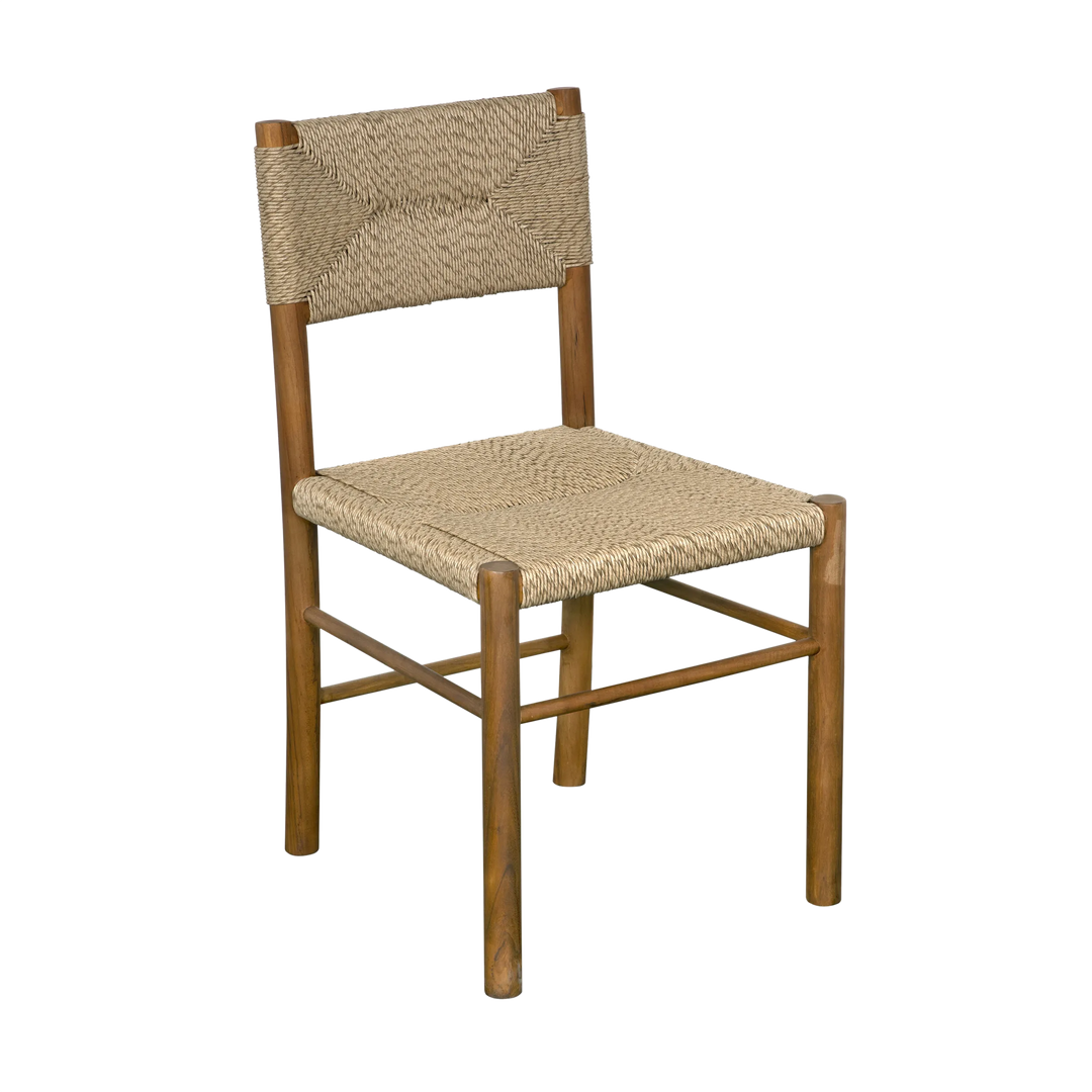 American Home Furniture | Noir - Franco Side Chair, Teak with Synthetic Woven