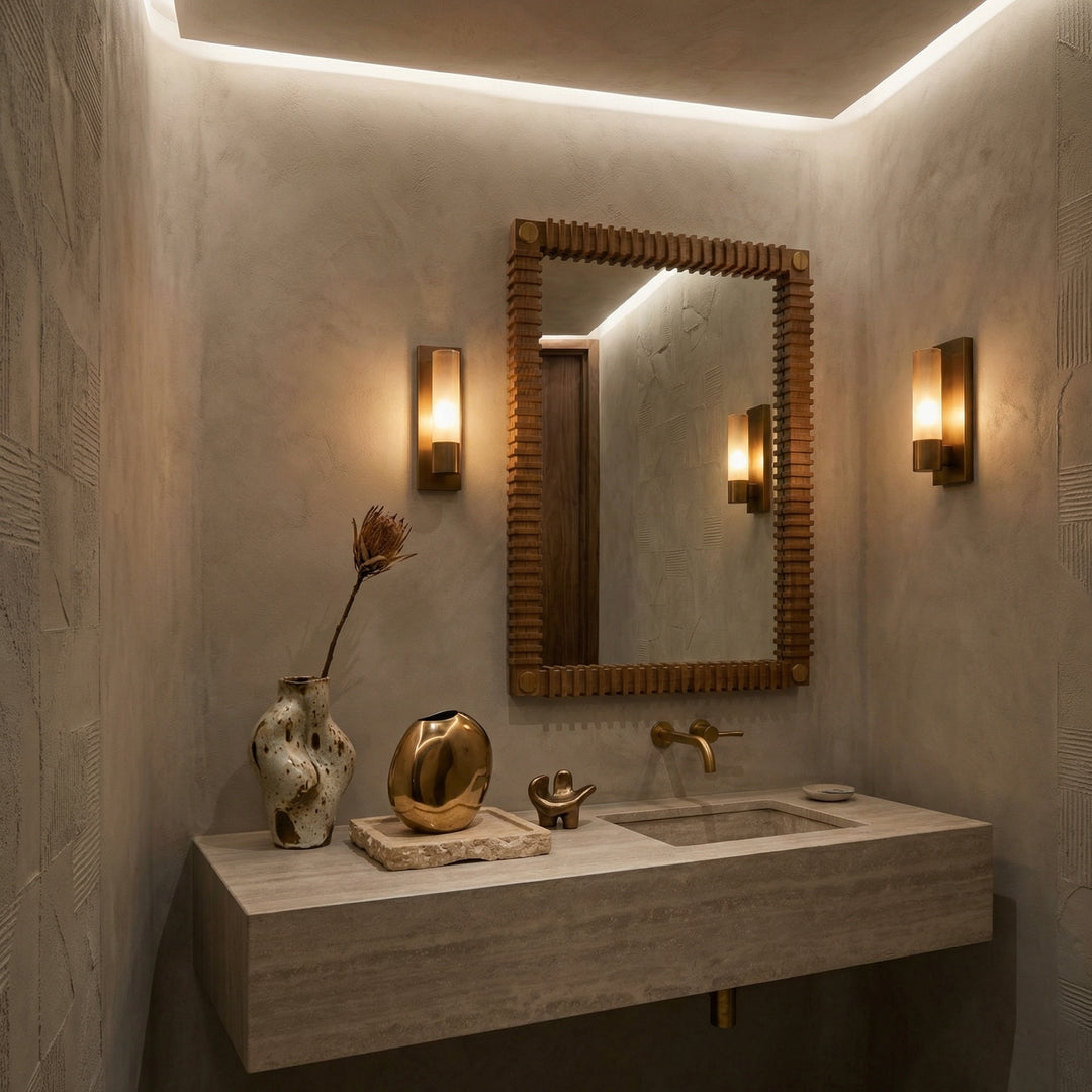 Noir - Rift Mirror, Teak - AE-324T