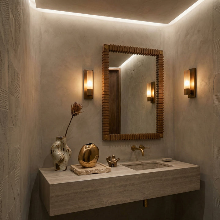 Noir - Rift Mirror, Teak - AE-324T