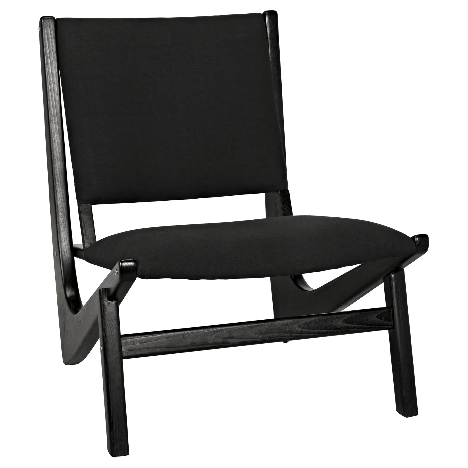 Noir Boomerang Chair, Charcoal Black ACCENT + LOUNGE CHAIRS