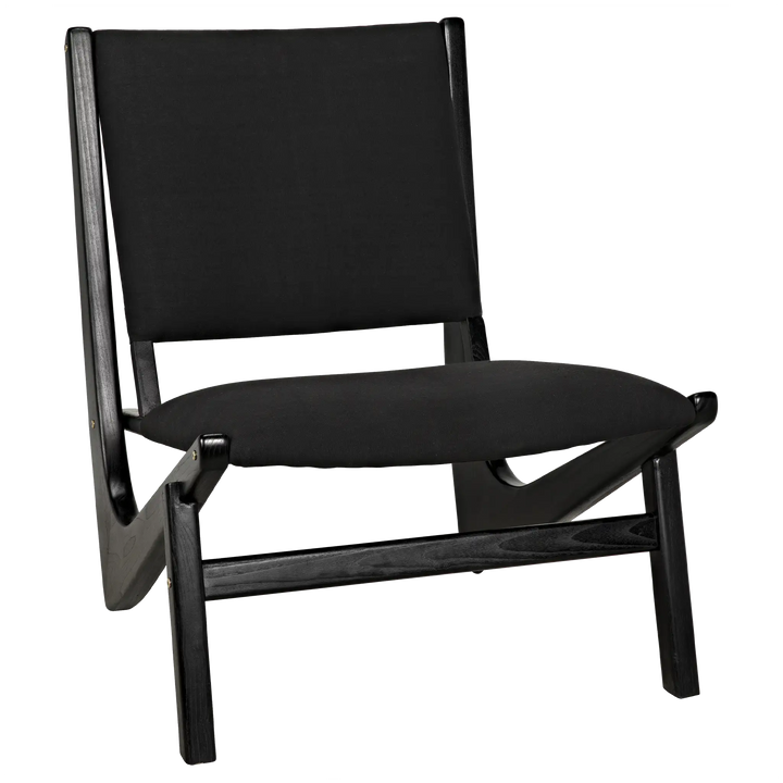 American Home Furniture | Noir - Boomerang Chair, Charcoal Black