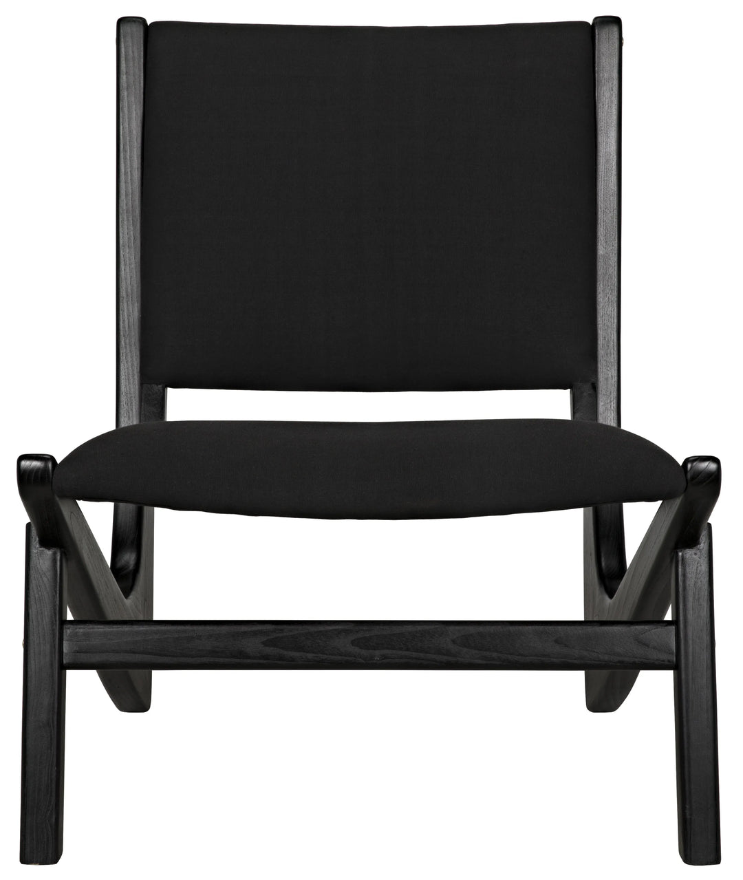 American Home Furniture | Noir - Boomerang Chair, Charcoal Black