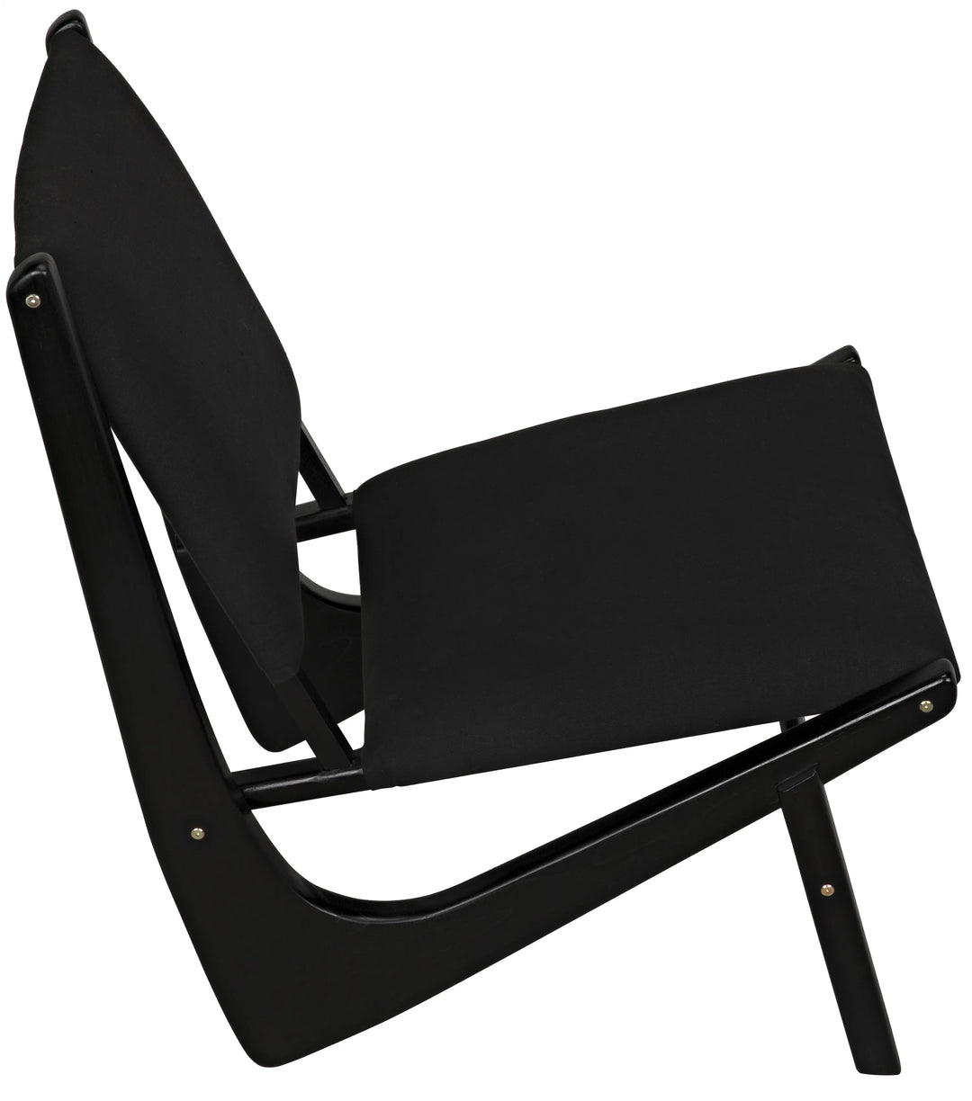 American Home Furniture | Noir - Boomerang Chair, Charcoal Black