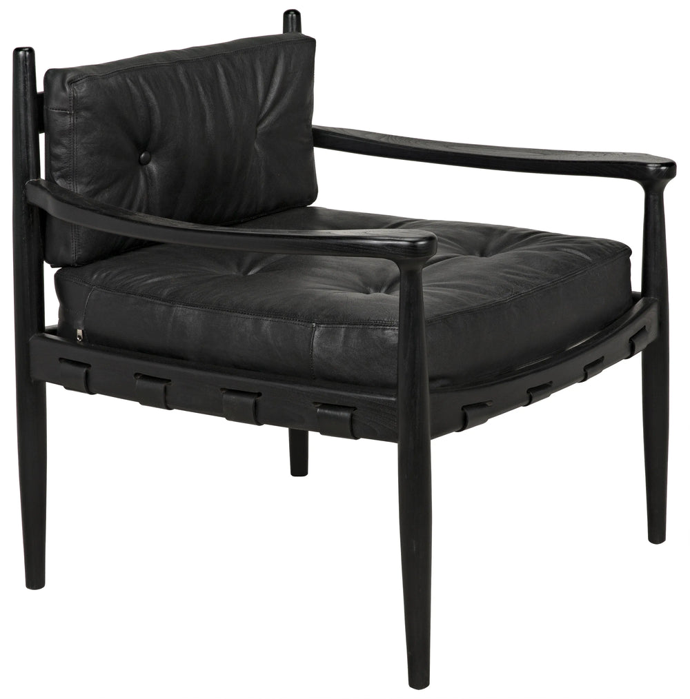 American Home Furniture | Noir - Fogel Lounge Chair, Charcoal Black