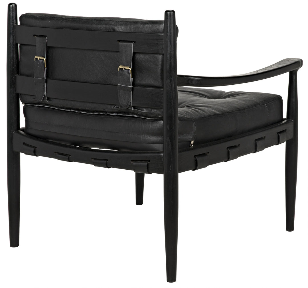 American Home Furniture | Noir - Fogel Lounge Chair, Charcoal Black