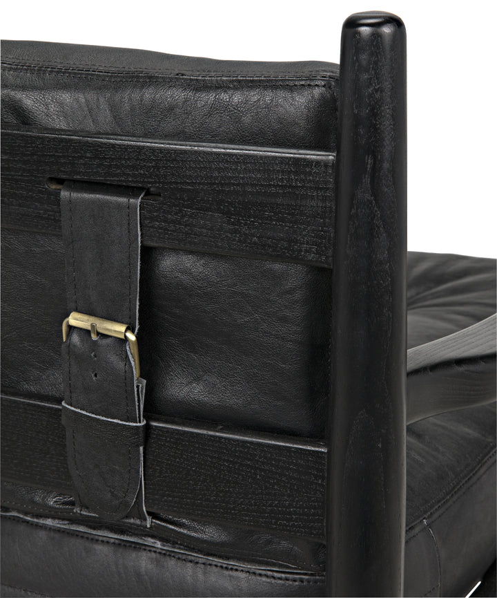 American Home Furniture | Noir - Fogel Lounge Chair, Charcoal Black