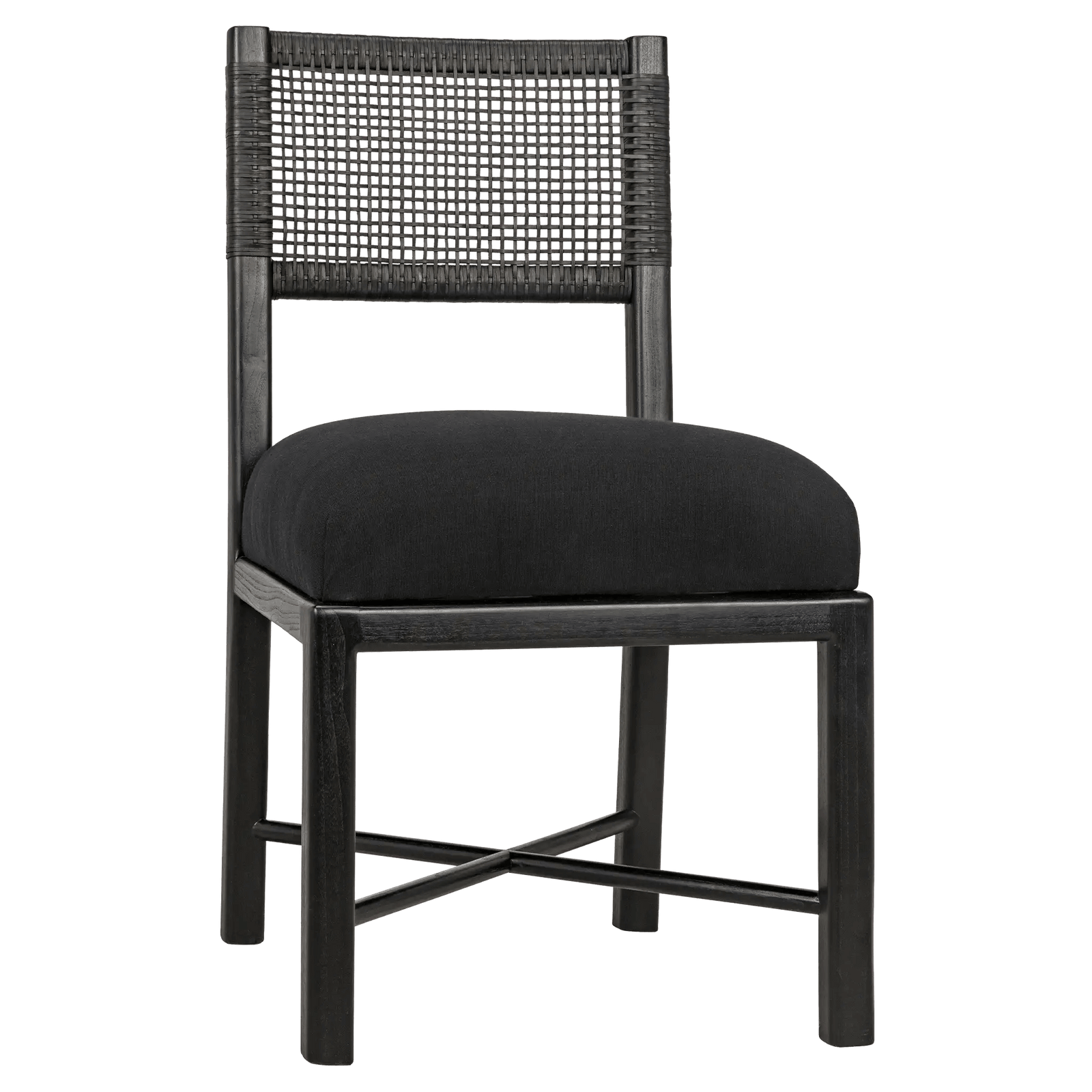 Noir Lobos Chair, Charcoal Black - Set of 2 DINING CHAIRS