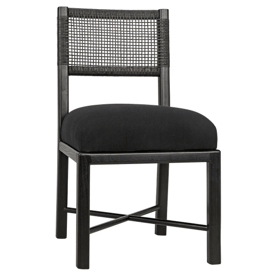 Noir Lobos Chair, Charcoal Black - Set of 2 DINING CHAIRS