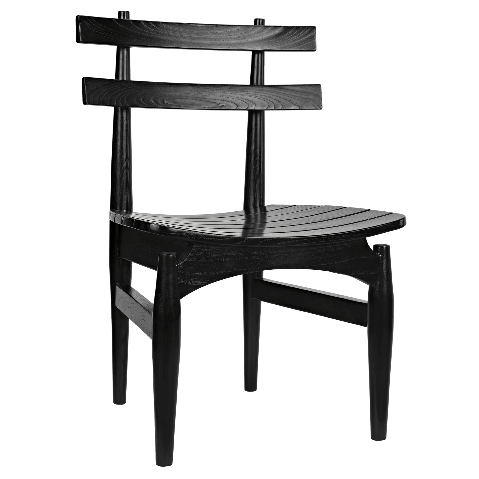 Noir Azumi Chair, Charcoal Black - Set of 2 DINING CHAIRS