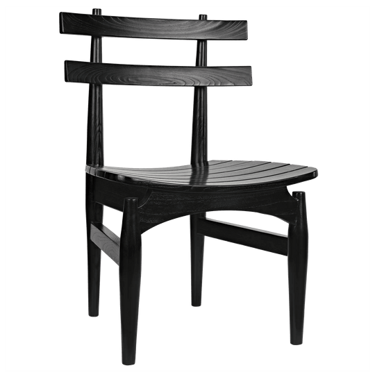 Noir Azumi Chair, Charcoal Black - Set of 2 DINING CHAIRS