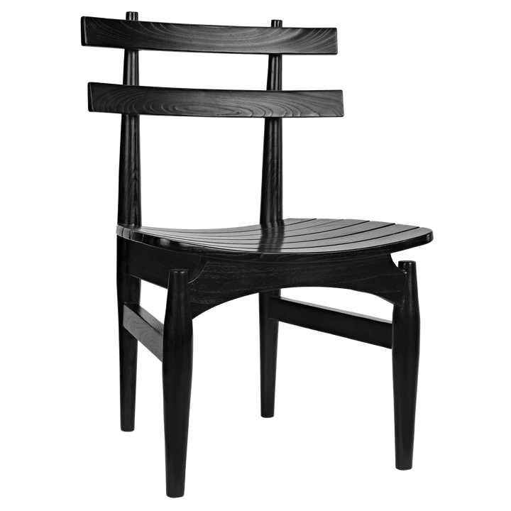 Noir Azumi Chair, Charcoal Black - Set of 2 DINING CHAIRS