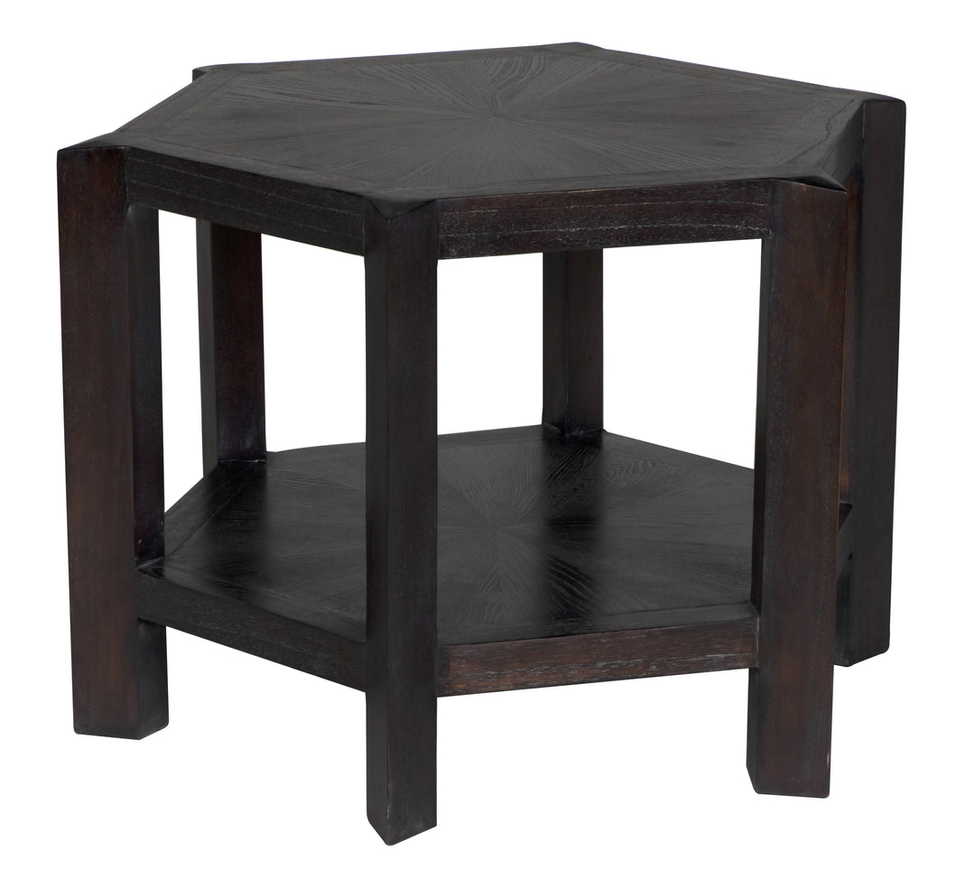 American Home Furniture | Noir - Yehuda Large Side Table, Sombre Finish