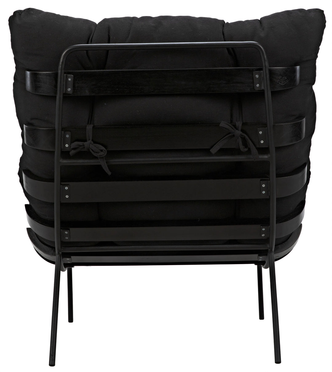 American Home Furniture | Noir - Hanzo Chair with Steel Legs, Charcoal Black