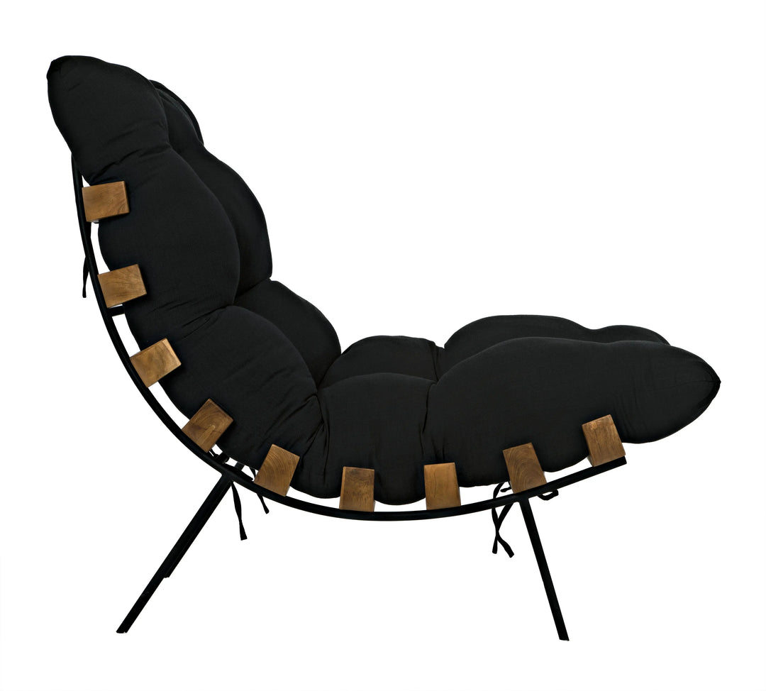 American Home Furniture | Noir - Hanzo Chair with Steel Legs, Teak