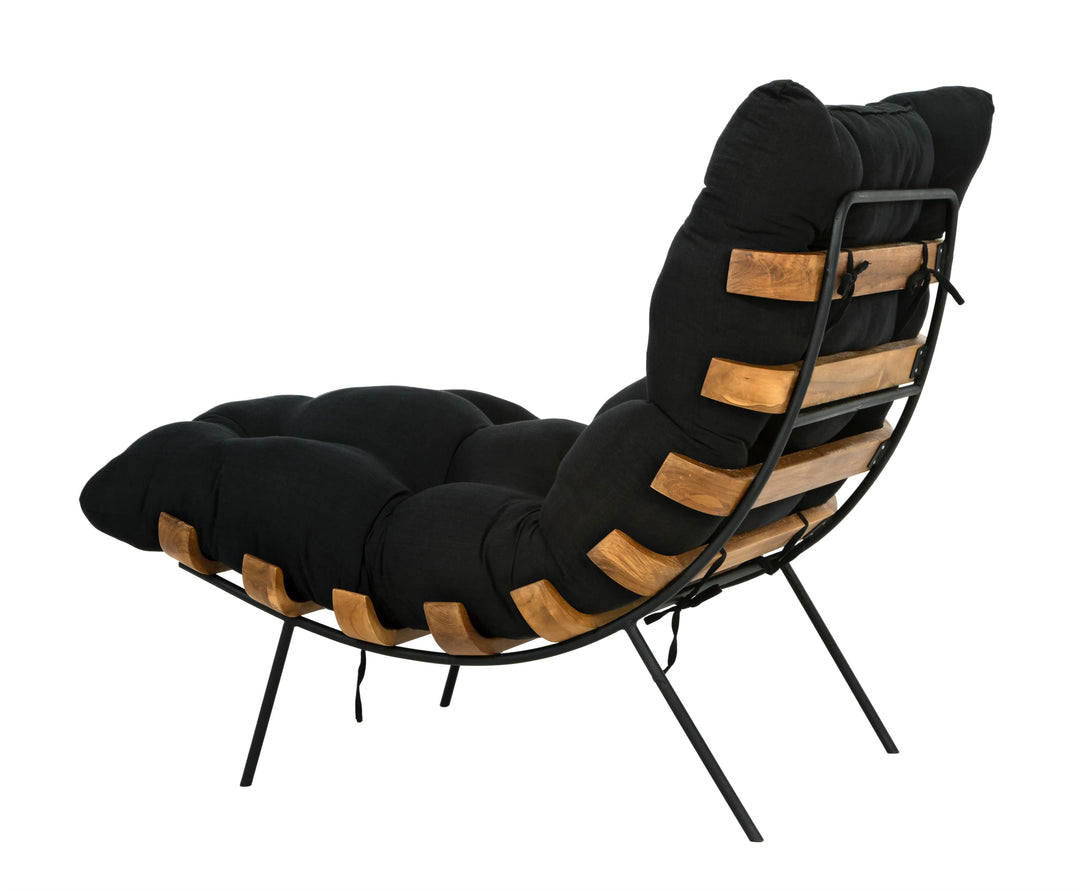 American Home Furniture | Noir - Hanzo Chair with Steel Legs, Teak