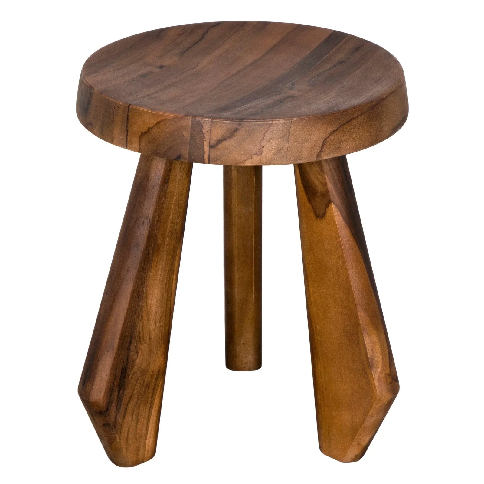 Noir Priam Teak Stool OTTOMANS, POUFS, + STOOLS