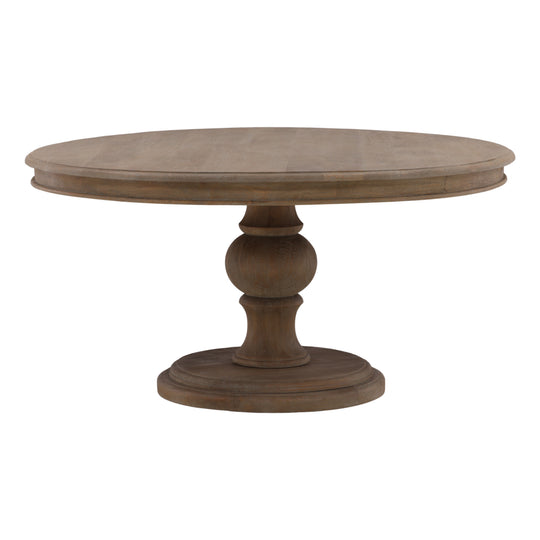 Arturis Dining Table Sienna Grey 60" — Front Three-Quarter