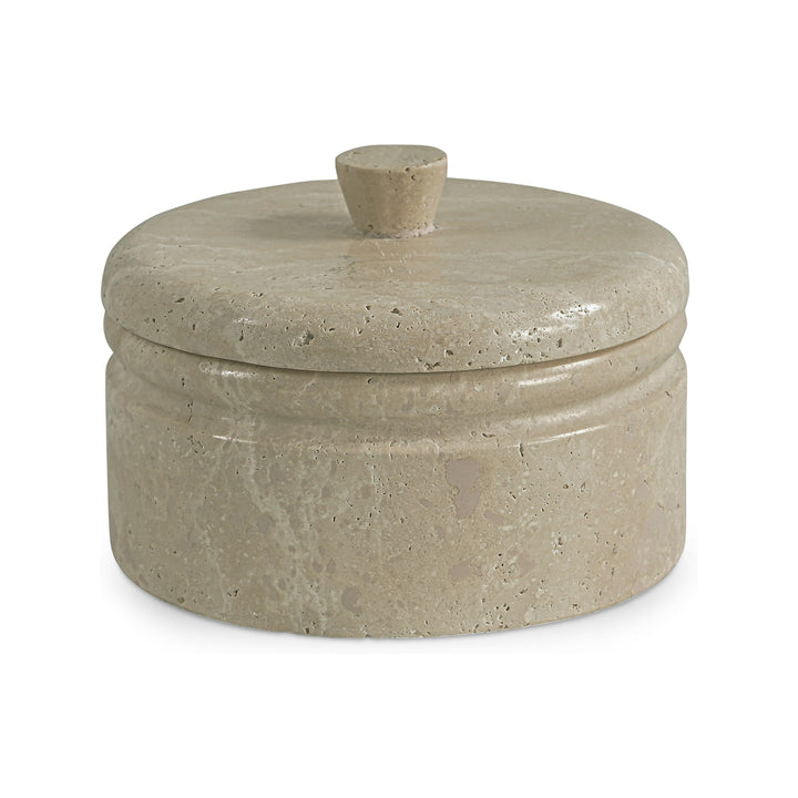 Valencia Round Travertine Box