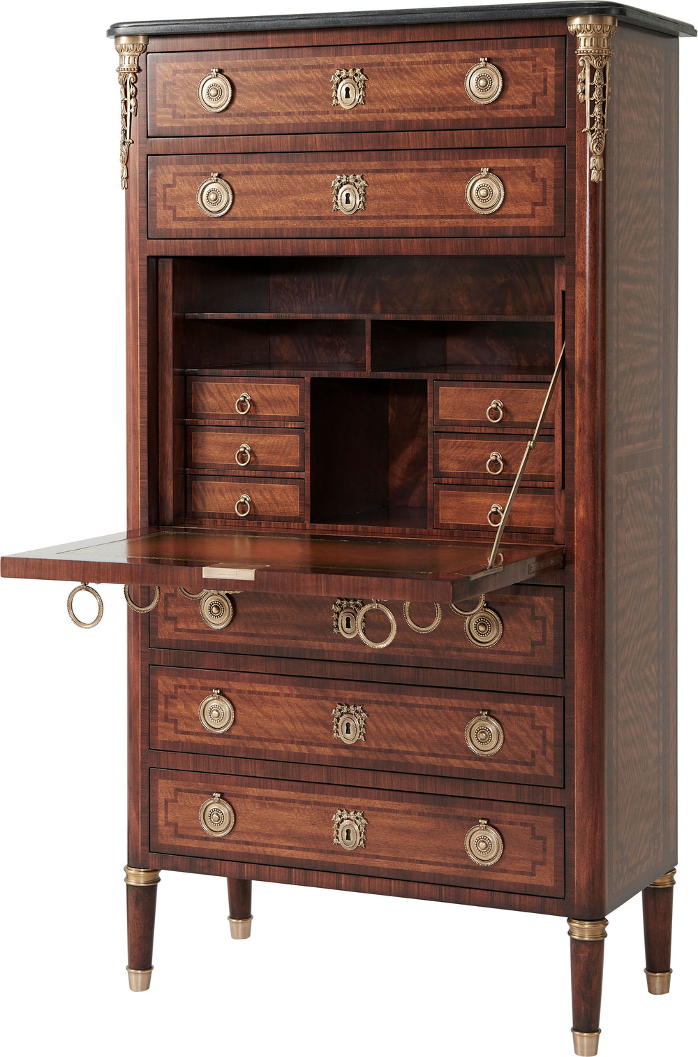 American Home Furniture | Theodore Alexander - The Princess of Wales Bedroom Fall Front Desk & Bureaux