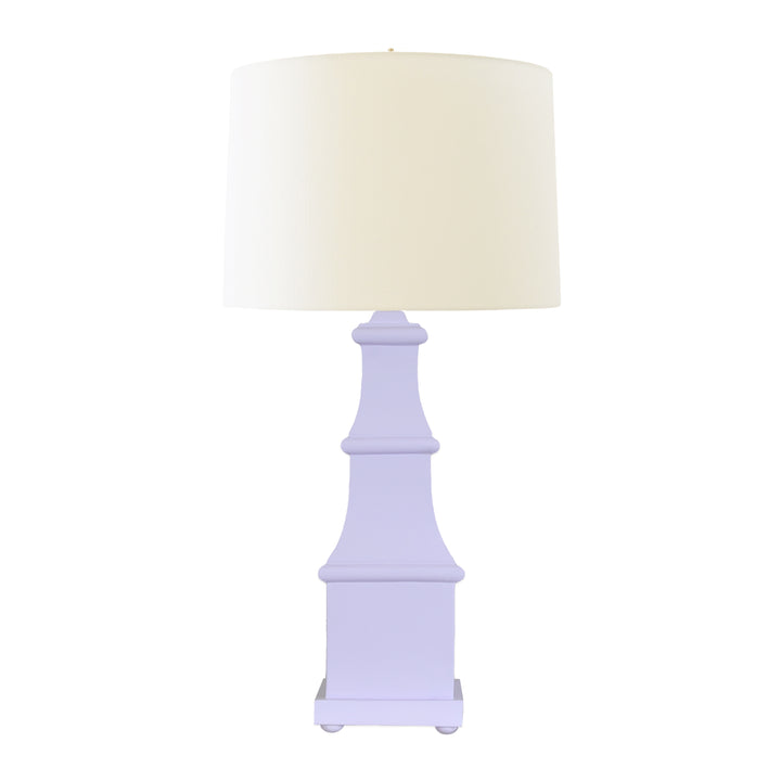 Handpainted Tiered Tole Table Lamp In Lavender - ALLEGRA LAV