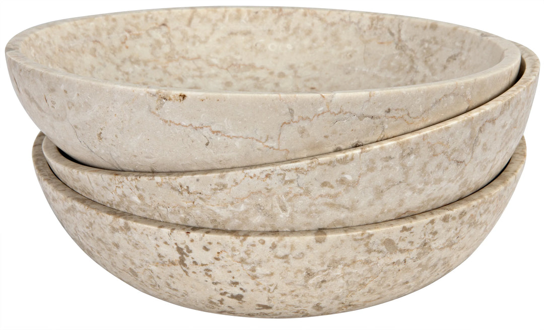 American Home Furniture | Noir - Marble Bowls, Set of 3