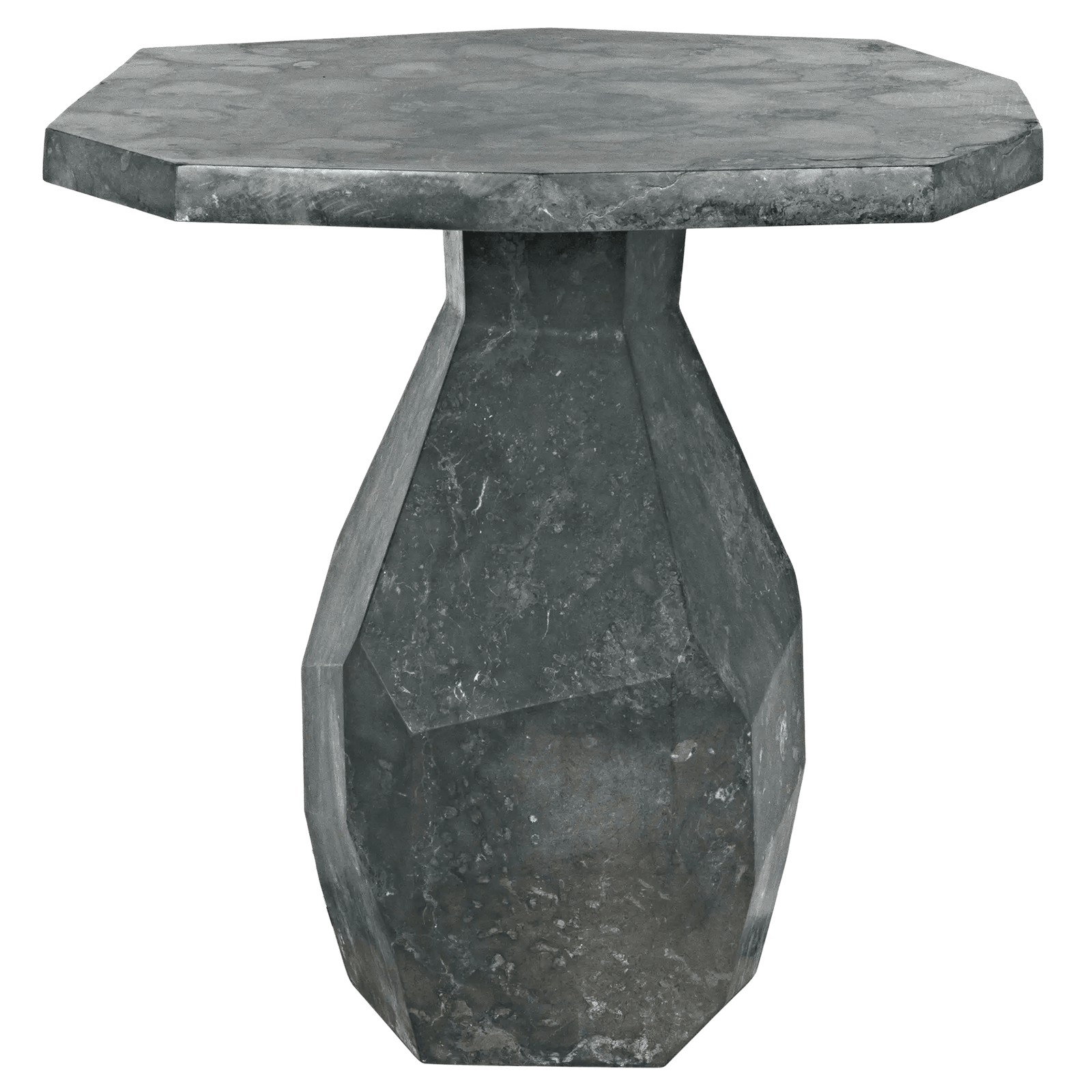 Noir Polyhedron Side Table - Black Marble ACCENT TABLES
