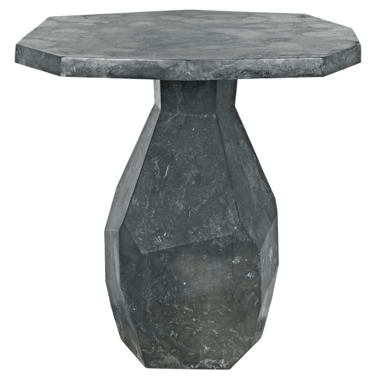 Noir Polyhedron Side Table - Black Marble ACCENT TABLES