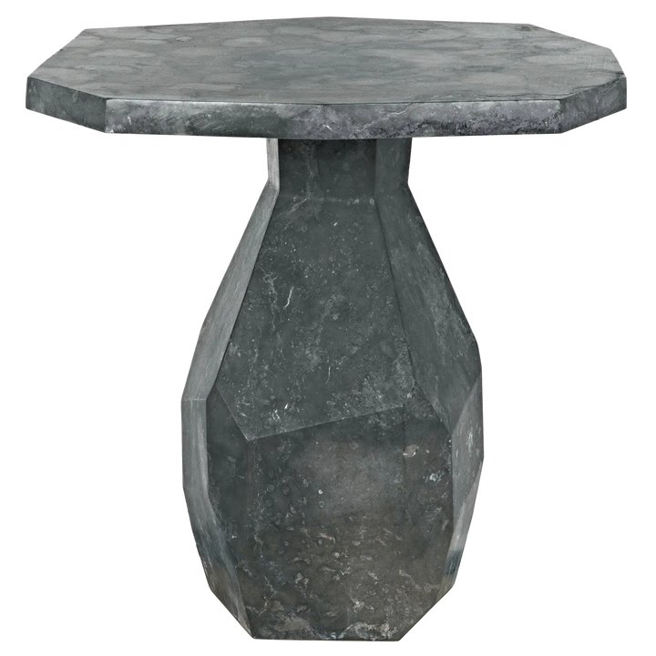 American Home Furniture | Noir - Polyhedron Side Table - Black Marble