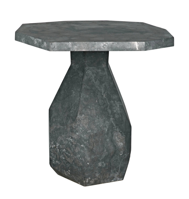 American Home Furniture | Noir - Polyhedron Side Table - Black Marble