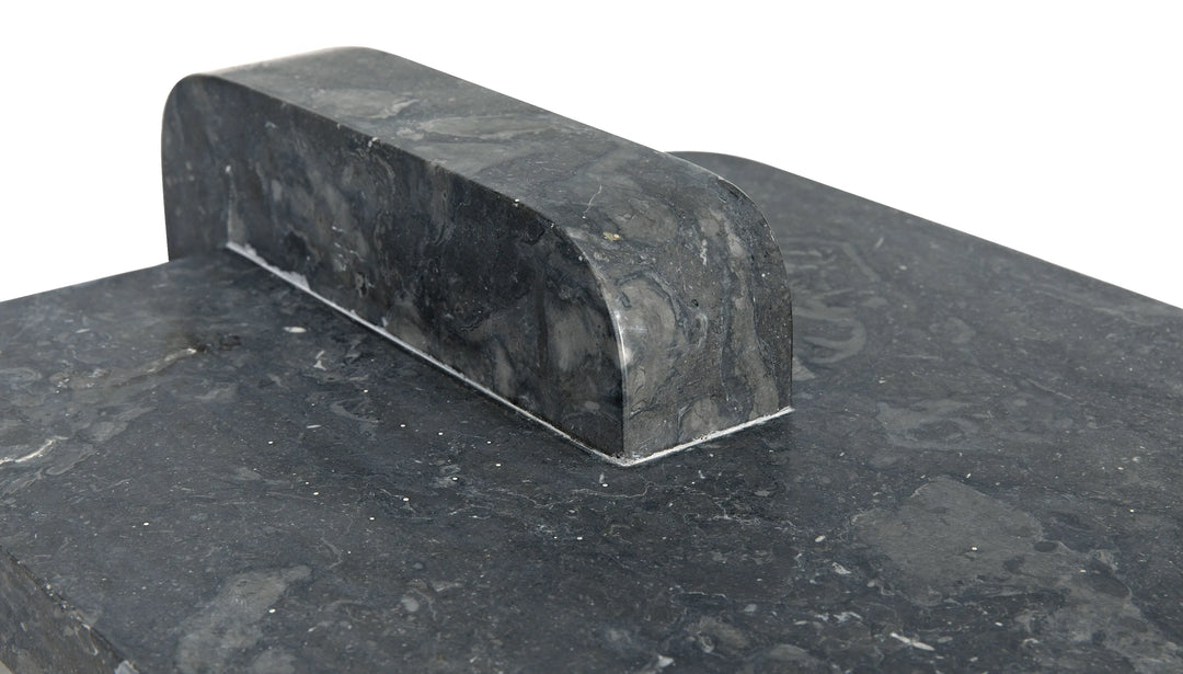 American Home Furniture | Noir - North Side Table, Black Marble