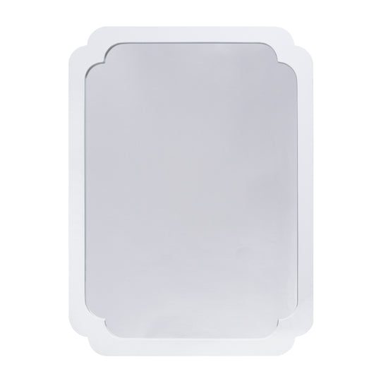 White Lacquer Pinched Corner Mirror - AMELIA WH
