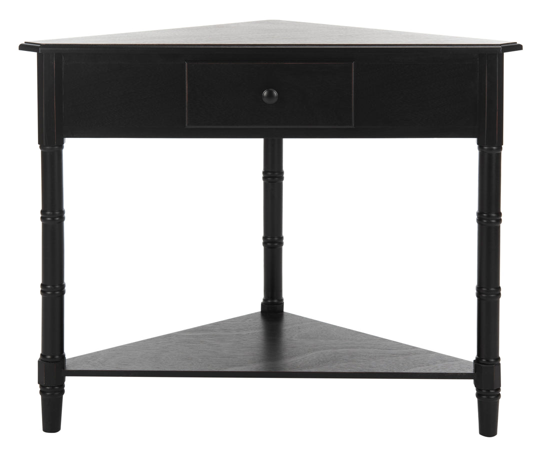 Gomez Corner Table With Storage Drawer