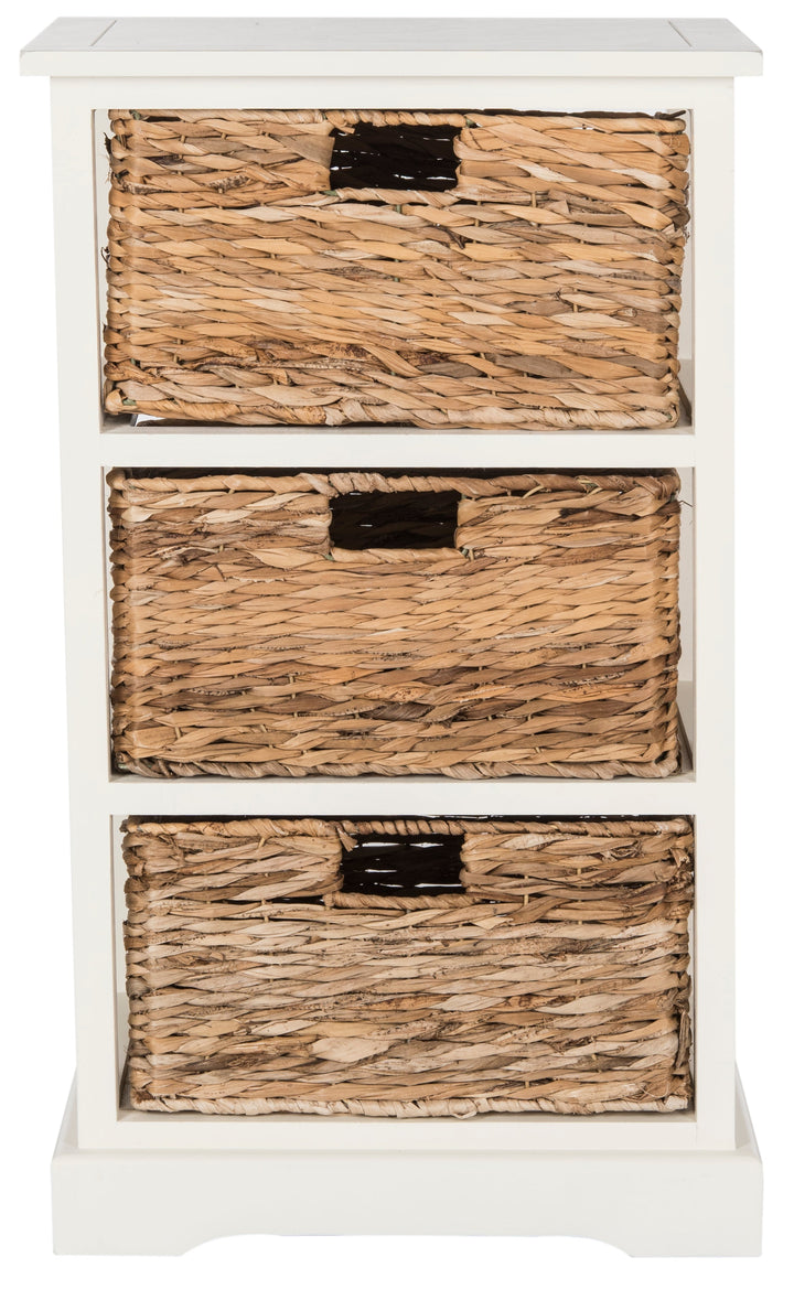 Halle 3 Wicker Basket Storage Side Table