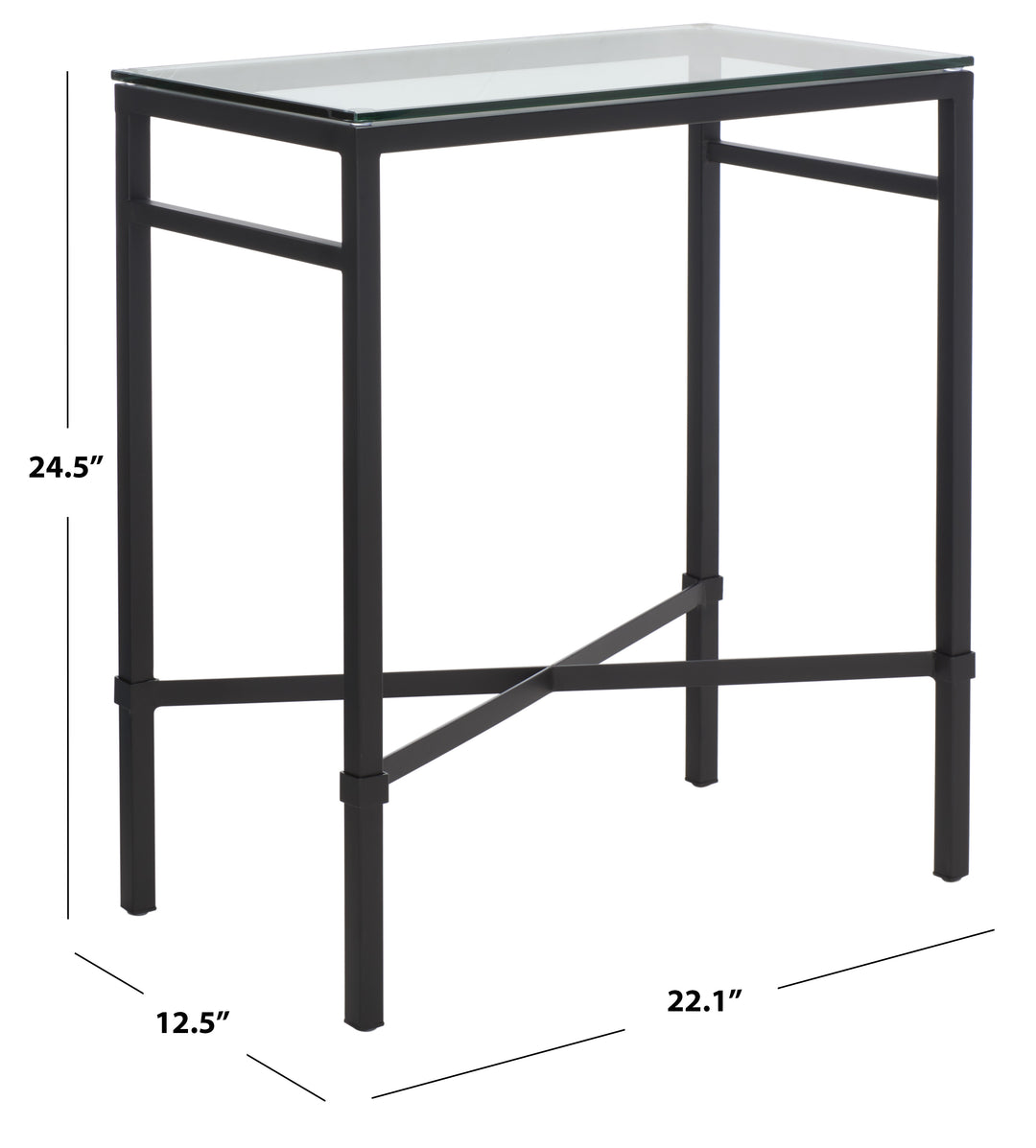 BLACK / 22.1" X 12.5" X 24.5"