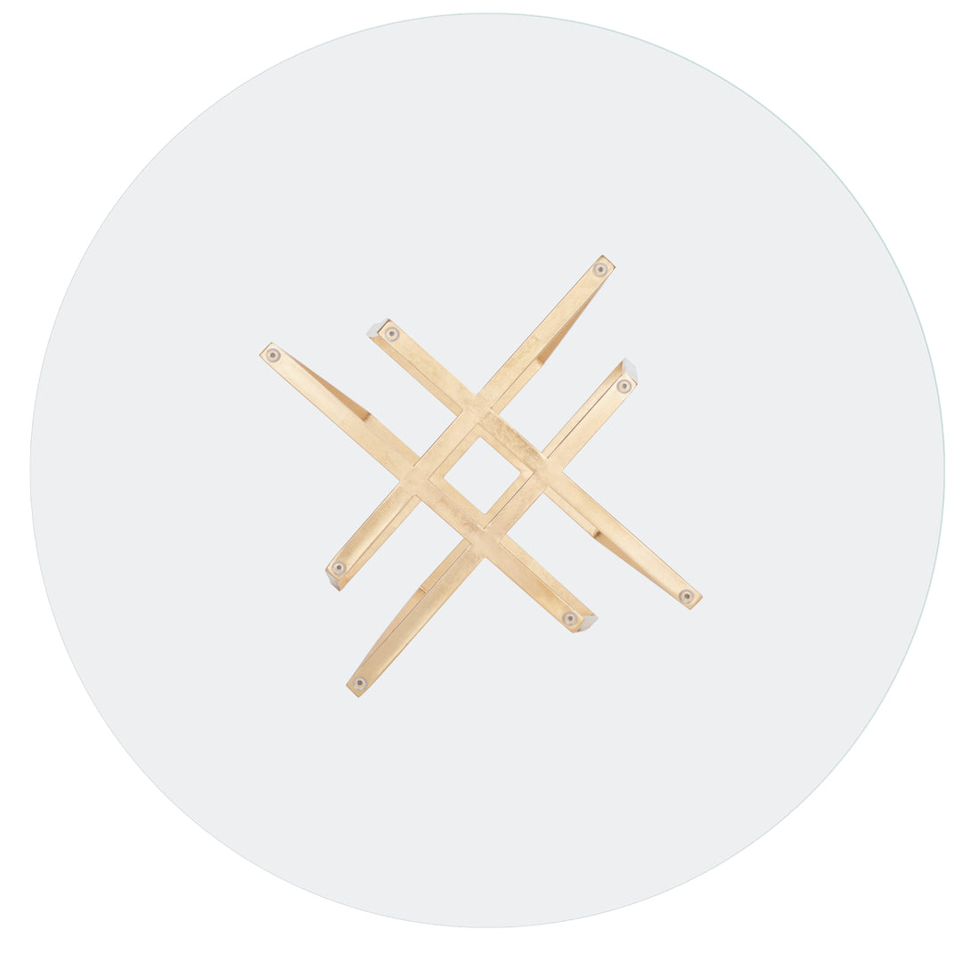 American Home Furniture Safavieh Couture Scotty Metal And Glass Dining Table