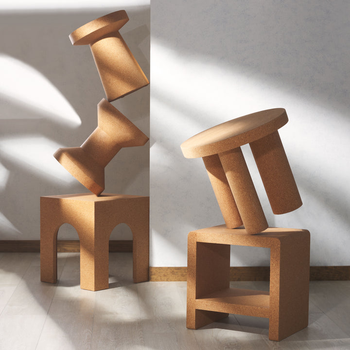 American Home Furniture Safavieh Couture Fernanda Cork Drink Table