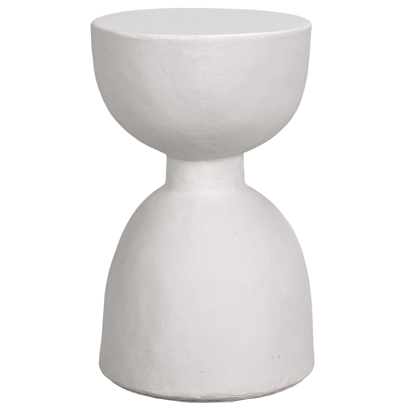 Noir Hourglass Stool, White Fiber Cement OTTOMANS, POUFS, + STOOLS