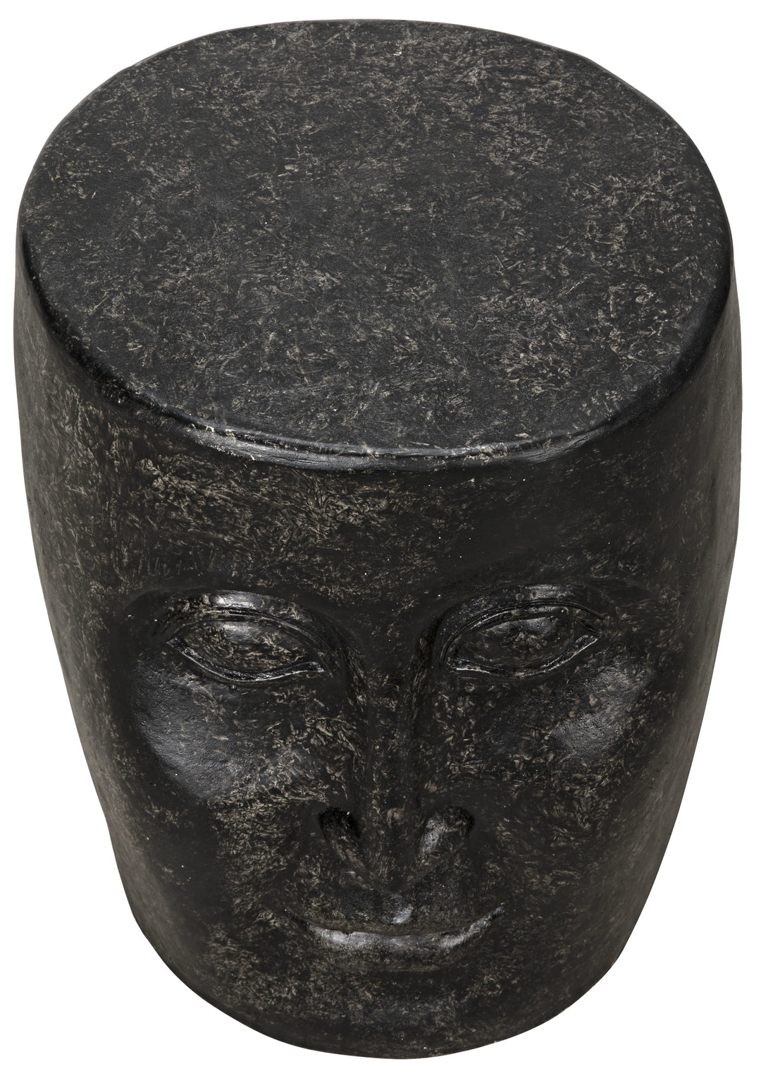 American Home Furniture | Noir - Head Side Table, Black Fiber Cement