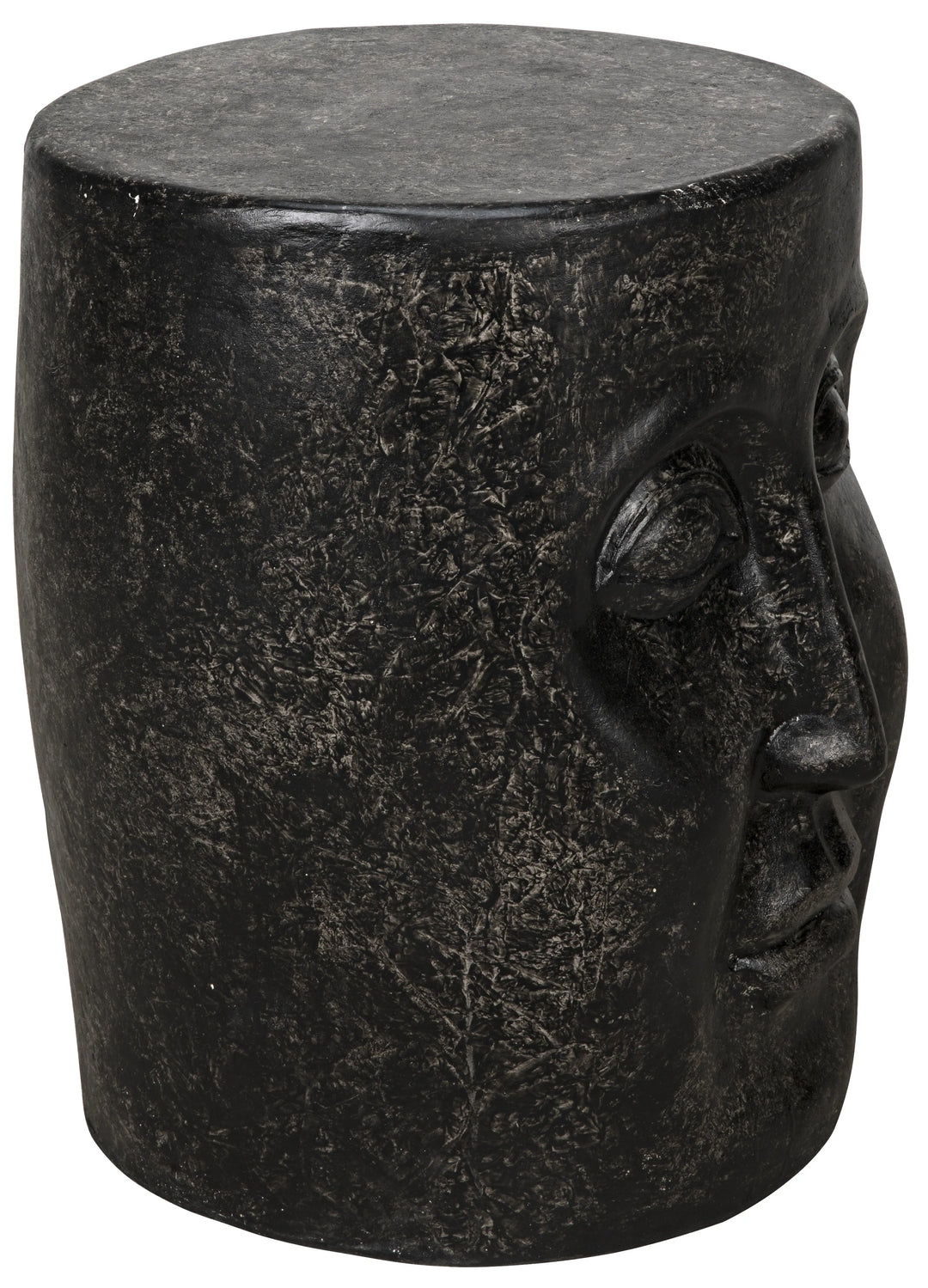 American Home Furniture | Noir - Head Side Table, Black Fiber Cement