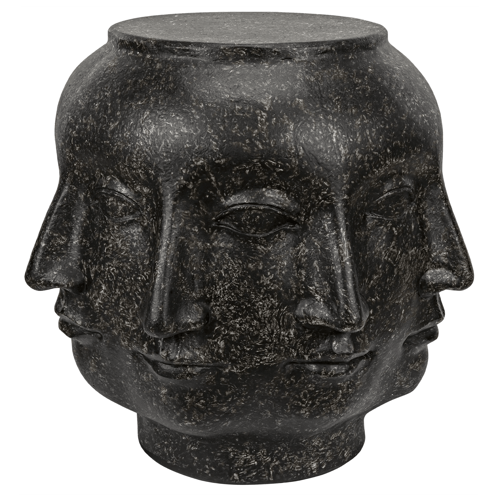 Noir Multi-Face Stool, Black Fiber Cement OTTOMANS, POUFS, + STOOLS