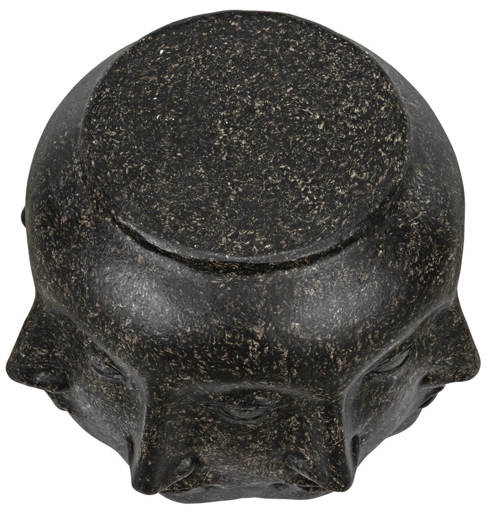 American Home Furniture | Noir - Multi-Face Stool, Black Fiber Cement