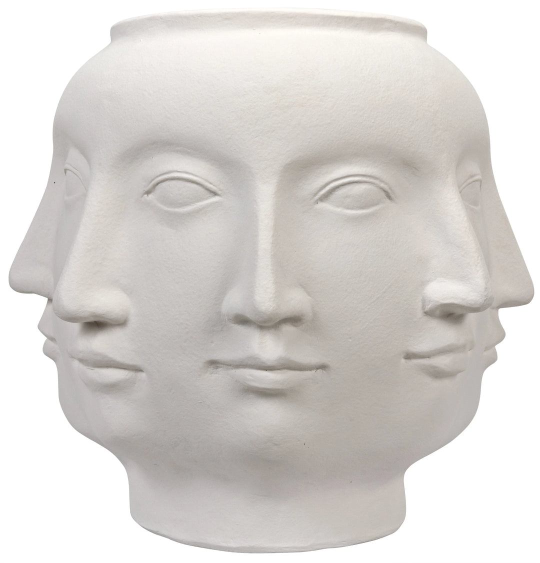 American Home Furniture | Noir - Multi-Face Stool, White Fiber Cement